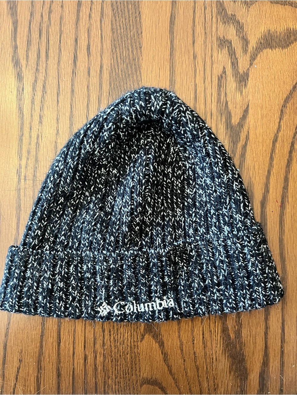 Columbia Black and White Marled Knit Beanie